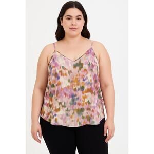 Torrid Camisole Multicolored Print Tank Top Spaghetti Straps‎ V-Neck 2XL